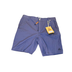 Men's LIVSN Blue Shorts Waist 38 with Orange Accents